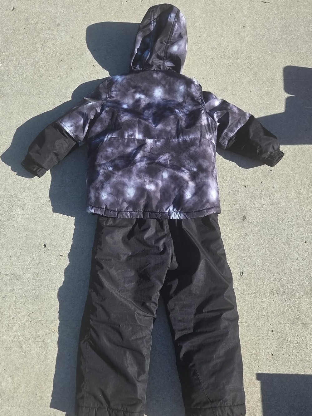 Snozu Toddler Boys Black Hooded Snow Coat & Ski Bibs Snowsuit Set Size 6